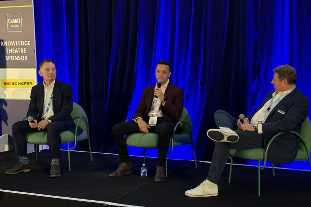 Kardex panel - Francis Meier, Arthur Dardoumbas, and Grant Smith (from left to right)