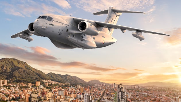 The Fuerza Aeroespacial Colombiana has signed a contract with Embraer for the acquisition of two KC-390 Millennium multi-mission aircraft to aid in the modernisation of Colombia&rsquo;s airlift and aerial refuelling capabilities.

Credit: Embraer