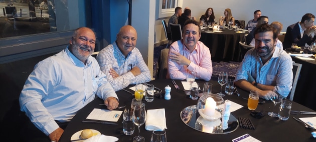 Keen to hear: (l-r) Festo execs Mungo Fuccioli, Andrew Archer, Stuart Ray, and Hugo Ben