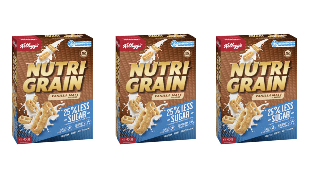 Kellogg&rsquo;s has released Nutri-Grain Vanilla Malt with 25% Less Sugar, a redesigned take on the Aussie favourite, which produces almost one million serves every day.
