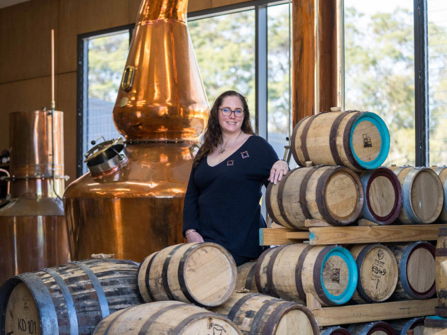 Killara Distillery founder and Tasmanian Whisky and Spirits Association president, Kristy Lark-Booth. (Image: Killara Distillery)