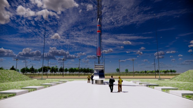 Rocket on launch pad at the Koonibba Test Range.
Credit: Southern Launch