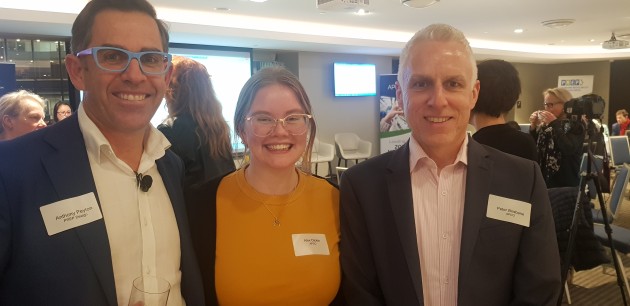 l-r Anthony Peyton, PREP design; Alex Dickie, APCO; Peter Brisbane, APCO