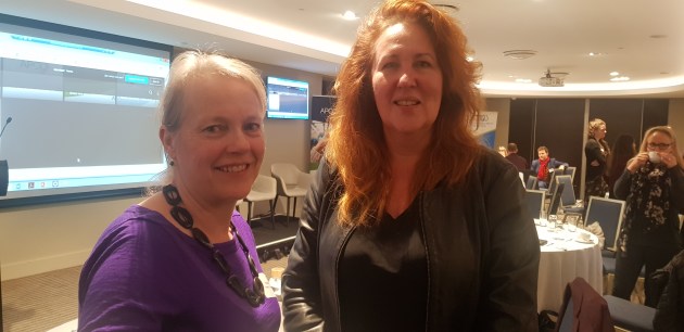 l-r Helen Lewis with Kylie Hughes, Dept of Environment & Science