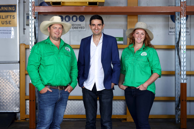(L-R) Our Cow co-founder Dave McGiveron, chair Robert Coorey and co-founder Bianca Tarrant.jpg