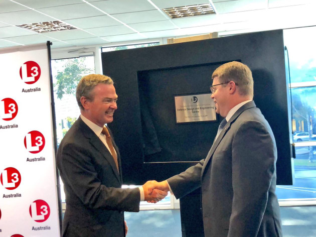 Chris Pyne opening L3's new centre in Victoria. Credit: Chris Pyne via Twitter