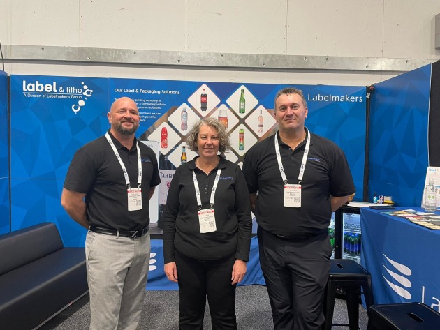 Labelmakers (Labels & Litho) representatives (l-r): Steven Hessey, Jo Price, Thomas Kaffes.