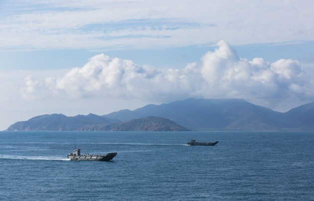 A Light Landing Craft is seen at Cowley Beach in Queensland. 
Defence