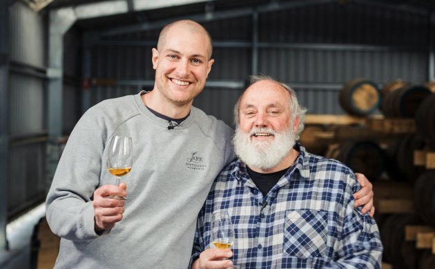 Lark Distilling Co head distiller Chris Thomson and founder Bill Lark