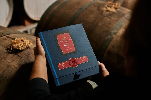 The latest release in Lark Distilling Co&rsquo;s single malt whisky Rare Cask Series is a partnership with Seppeltsfield. The Rare Cask Para 92 was finished in vintage Seppeltsfield Para Tawny casks from 1992. (Image source: Lark Distilling)