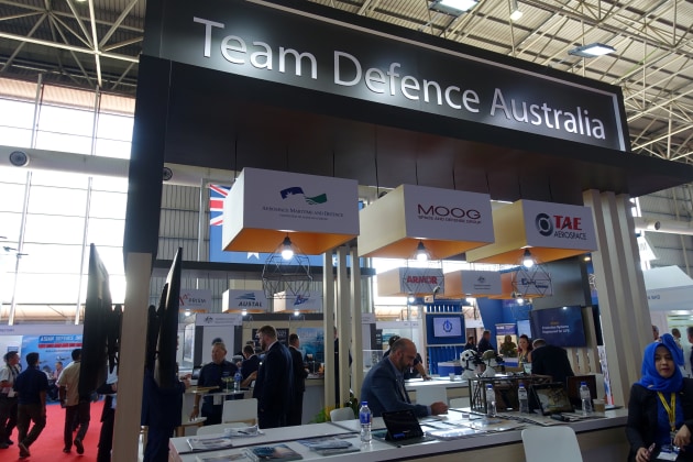 The Team Defence Australia stand at LIMA 19. 
Nigel Pittaway