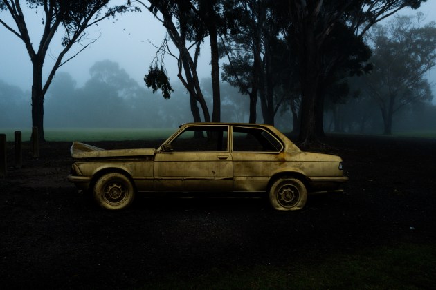 &copy; Lisa Murray. Gold car, Alphington, Victoria.