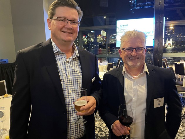 APPMA chairman Mark Dingley and Gordon Wood of Barry Wehmiller International.