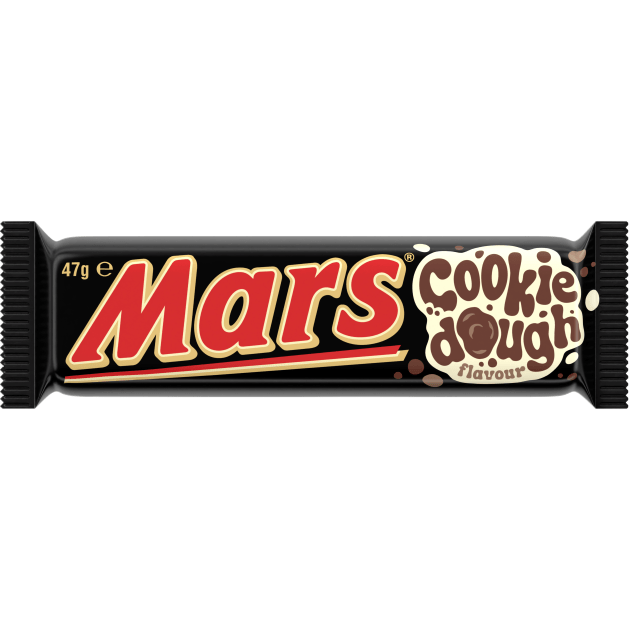 The latest iteration of the iconic Mars Bar, Mars Cookie Dough, combines soft, cookie-dough flavoured nougat, layered with signature caramel and coated in smooth milk chocolate.