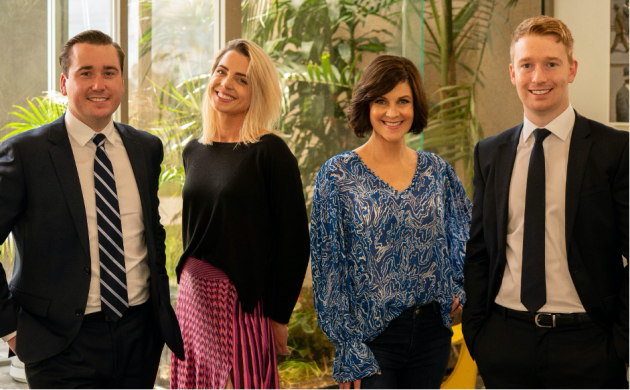 Sally Williams (second from right) pictured with Martogg management team (from left) Austen Ramage, Camilla Hogg and Ben McCulloch.