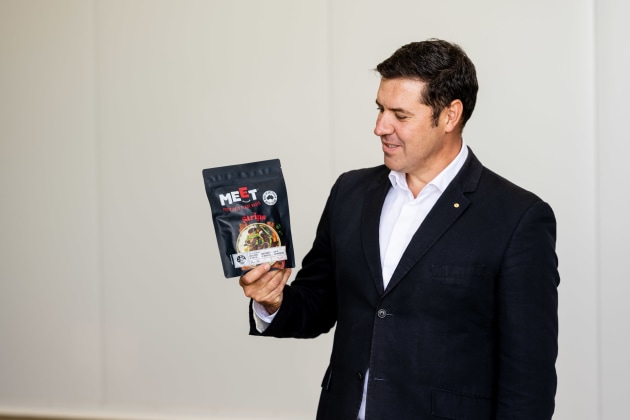 ProForm Foods CEO Matt Dunn at the launch of the company's first retail product MEET.