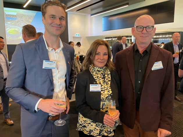 Max Jarmatz, Nord; Elena Berkovich, Inter Spares; and Paul Clements, Filter Specialties