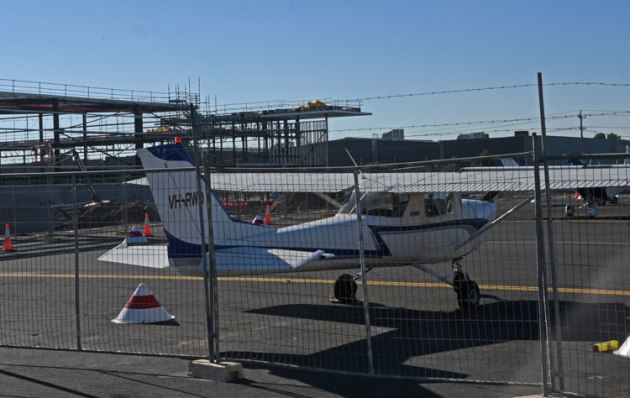 Commercial development looms large over the western end of the northern apron. Aviation tenants fear the 2020 Master Plan is set to swallow more aviation infrastructure and squeeze out businesses. (Steve Hitchen)