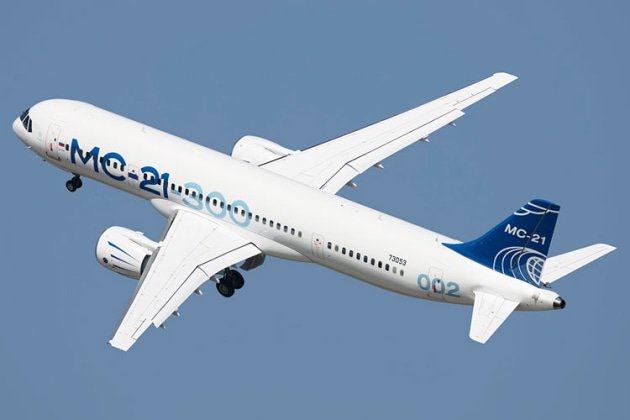 Irkut MC-21 narrow-bodied airliner, a challenger to the A320 and B737.(Phil Hosking)