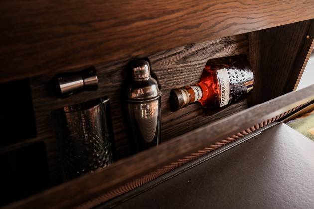 The off-the-grid cabin, a Wild Turkey collaboration with the travel start-up Unyoked, features a secret drinks cabinet with Matthew McConaughey's signature bourbon, Longbranch.