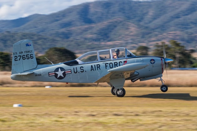 A Beechcraft T-34 Mentor during its take-off role.(John Absolon)