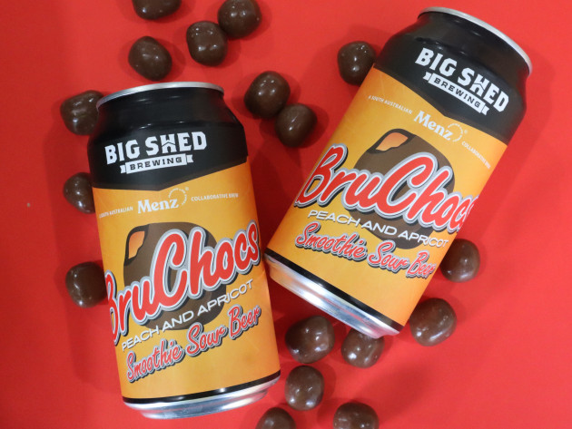 Big Shed Brewing and Menz have returned for another BruChocs collaboration: the Smoothie Sour. Image: Big Shed Brewing, Menz