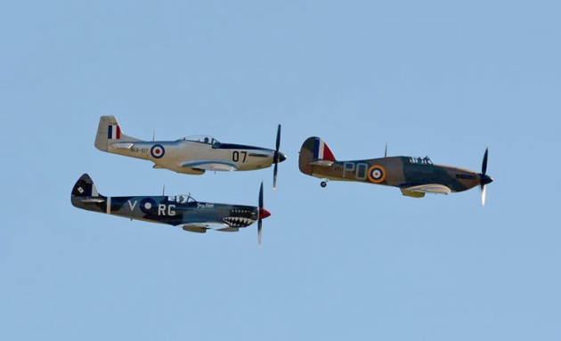 The Mustang, Spitfire and Hurricane were all powered by Rolls Royce Merlin engines. (Steve Hitchen)