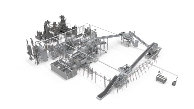 Krones' MetaPure tech recovers materials like PET and polyolefin in a quality enabling the recyclate obtained to be used in equivalent applications.