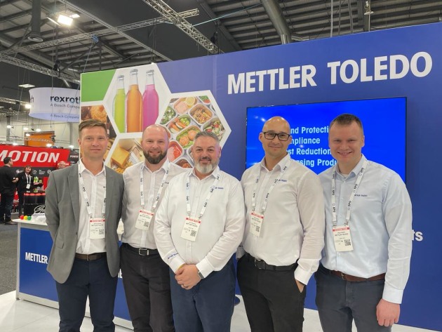 The Mettler-Toledo team at Foodtech Packtech 2023: (l to r) Shaun Knowles. Chris Paassens, Stanislave Malikov, Ralph Cocklin, Oleg Drozdov.
