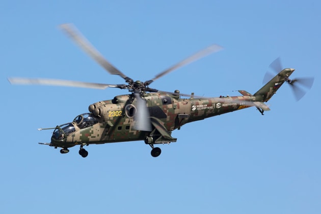 Another view of the Hind in flight. (Phil Hosking)
