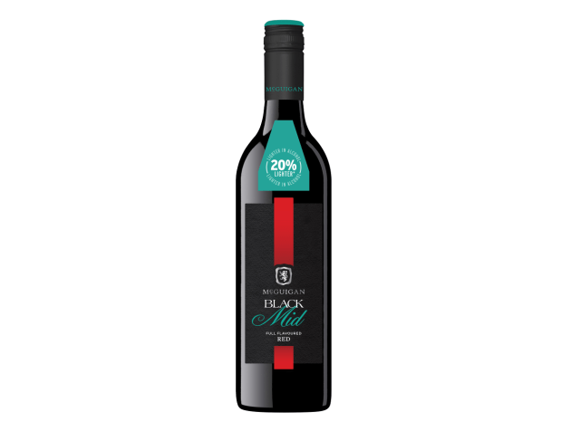 The new mid strength wine saw winemakers reimagine the McGuigan Black Label Red, crafting a drop with 5.8 standard drinks and 9.8 per cent alcohol.