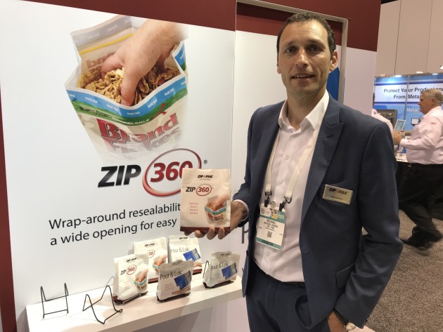 Michael Debono of Zip-Pack Australia with the Zip 360 solution which he tells PKN is currently much sought after in the Australian market for dry food applications.
