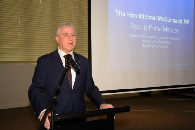 Deputy Prime Minister and Minister for Infrastructure and Transport Michael McCormack. (Steve Hitchen)