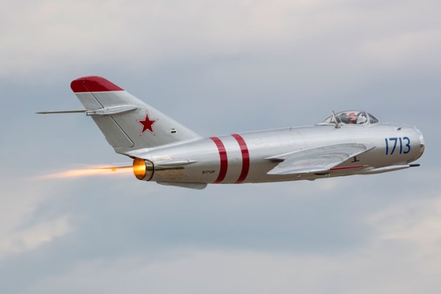 This Polish-built PZL-Mielec MiG 17 operates out of Mobile, Alabama. (Phil Hosking)