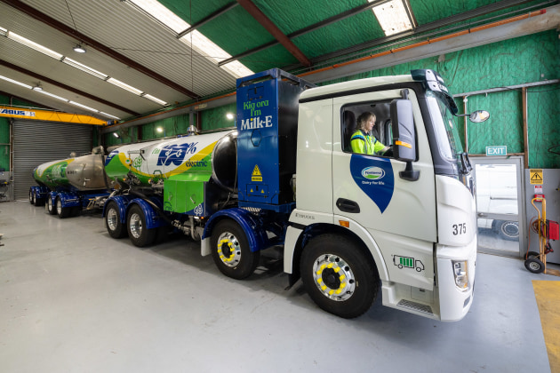 Milk-E is part of Fonterra&rsquo;s fleet decarbonisation work. 
Image: Fonterra