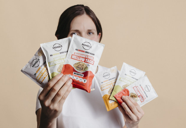 Mingle Seasoning founder Jordyn Evans with the new spice releases.