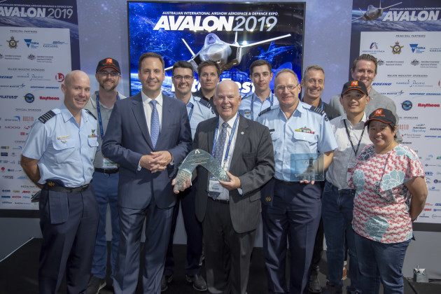 Former Minister for Defence Industry Steve Ciobo with the RAAF, DST and Defence Innovations NIFTI team after winning the Avalon 2019 National Innovation Award. 
Defence Innovations Pty Limited