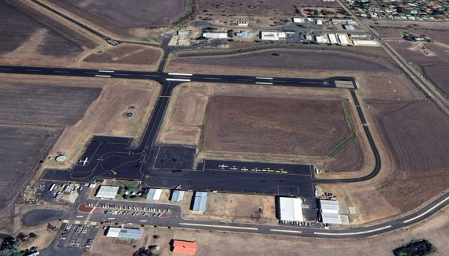 Moree Airport in NSW will get $1 million in federal money to upgrade movement areas. (Google Earth image)