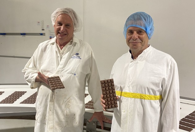 L-R: Chokolata CEO Angus Suttie and chief chocolatier Lyad Rafidi