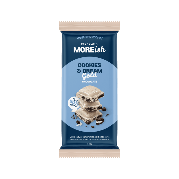 New chocolate brand Moreish by Chokolata has 50 per cent less sugar than a standard block of chocolate.