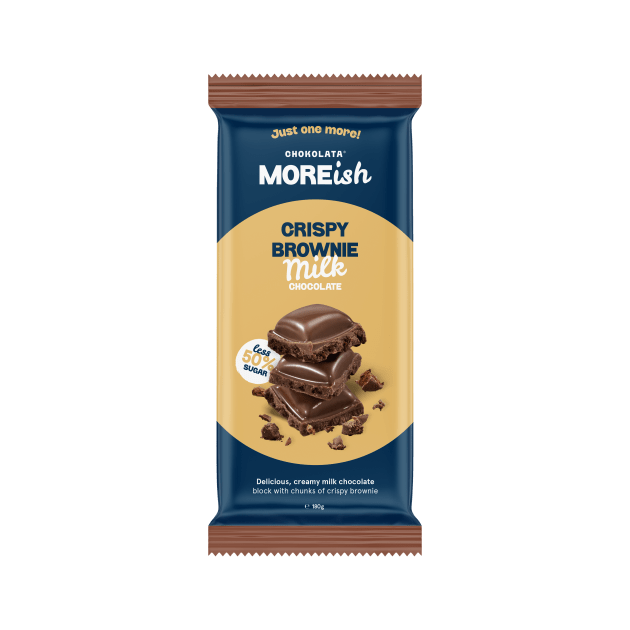 New chocolate brand Moreish by Chokolata has 50 per cent less sugar than a standard block of chocolate.