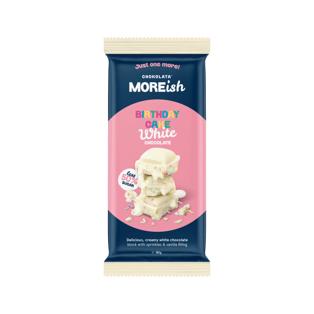 New chocolate brand Moreish by Chokolata has 50 per cent less sugar than a standard block of chocolate.