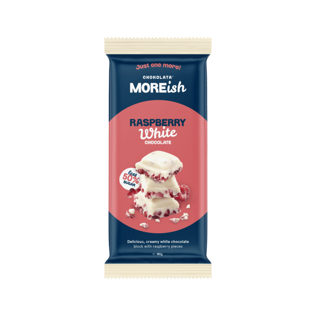 New chocolate brand Moreish by Chokolata has 50 per cent less sugar than a standard block of chocolate.