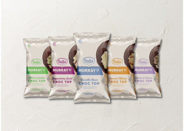 In relaunching the iconic choc top, Bulla included a maple caramel flavour in the range. Image: Bulla