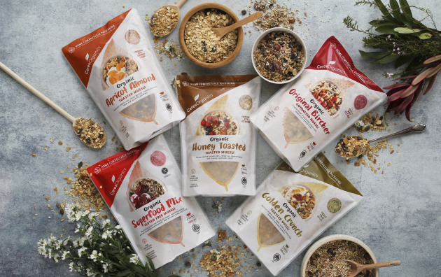 The Ceres Organics muesli range.