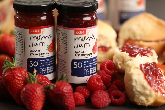 Coles is helping to raise funds for Australian charity Hospitals United for Sick Kids, with the launch of new range, Mum&rsquo;s Jam, in raspberry and strawberry flavours.
Source: Coles