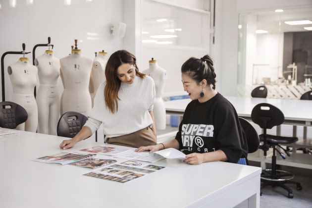Viktoria & Woods founder Margie Woods and RMIT student.