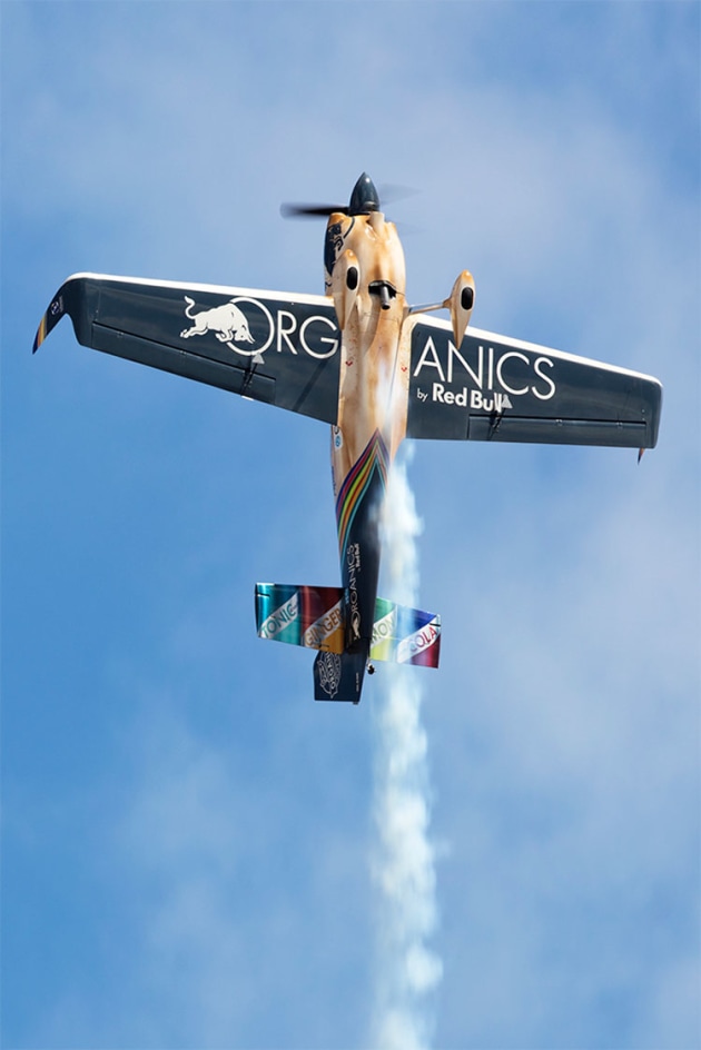2019 Red Bull Air Race World Champion Matt Hall goes vertical over Edinburgh. (Phil Hosking)