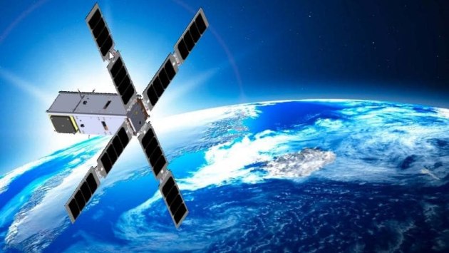 A digitally-generated image of Myriota's nanosatellites. Credit: Myriota via Adelaide Now