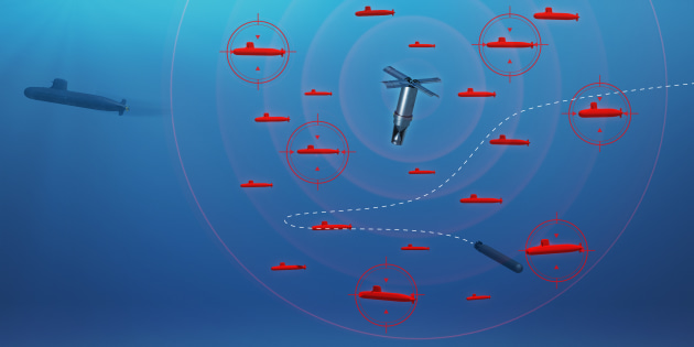 A concept image of the CANTO countermeasures system.
Naval Group